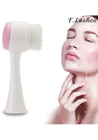 Çift Taraflı Silikon Yüz Temizleme Fırçası Yüz Temizleyici Siyah Nokta Temizleme Ürünü Gözenek Temizleyici Eksfoliatör Yüz Fırçalama Fırçası