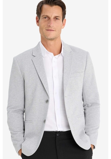 DeFacto Slim Fit Dar Kesim Astarlı Düğmeli Blazer Ceket N0503AZ25SPGR377 DeFacto Slim Fit Dar Kesim Astarlı Düğmeli Blazer Ceket N0503AZ25SPGR377