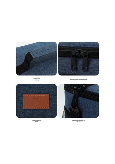 Skycity Büyük Kapasiteli Isı Yalıtımlı Peva Dışarıda Kullanıma Uygun Sıvı Geçirmez Günlük Yemek Çantası Buzluk Bordo