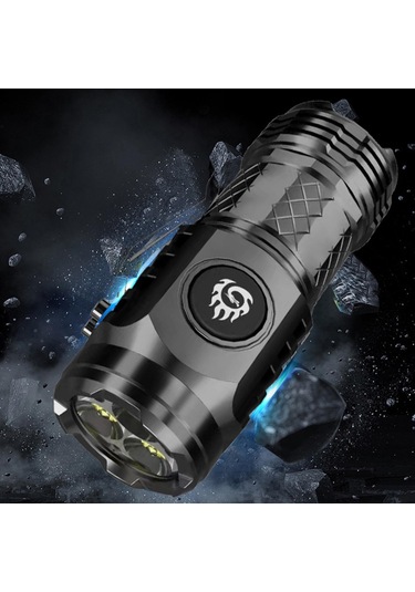 Suntek Yürüyüş Köpek Yürüyüşü Açık Hava Için Mini El Feneri Siyah