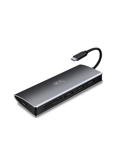 Kawau H332 Gri 6-in-1 Usb-c Hub: 2xusb3.0, Pd3.0 Hızlı Şarj, 4k Hd, Sd/tf Kart Okuyucu