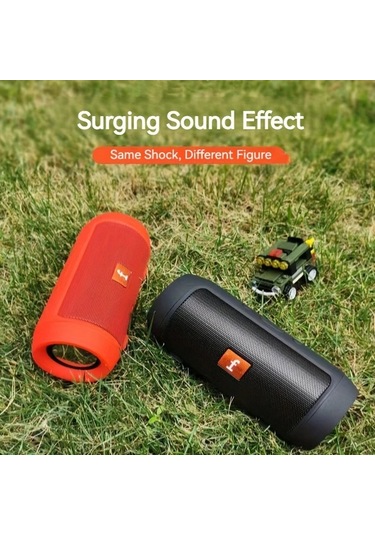 Primepickings Red Portable Kablosuz Hoparlör T-flash Usb Bellek Çalarlı Bass Ses Yüksek Volüm Uzun Ömür