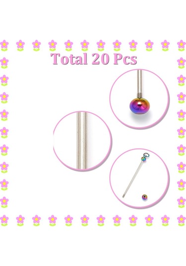 Gatherco 20 Parça Anahtarlıklar Toplu Anahtarlıklar Boncuklu Anahtarlıklar Takı Yapımı Aksesuarları Kendin Yap Boncuklu Anahtarlık Malzemeleri