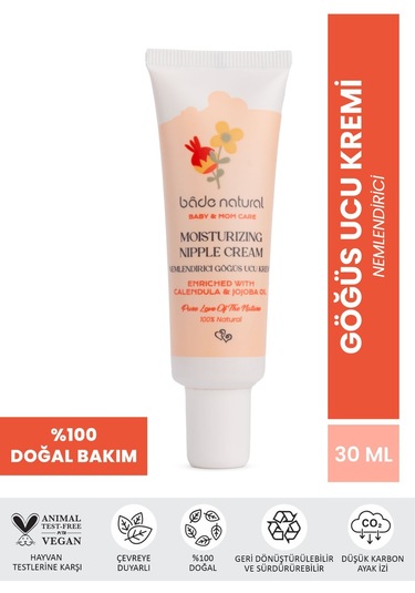 Nemlendirici Göğüs Ucu Doğal Çatlak Ve Bakım Kremi 30 Ml