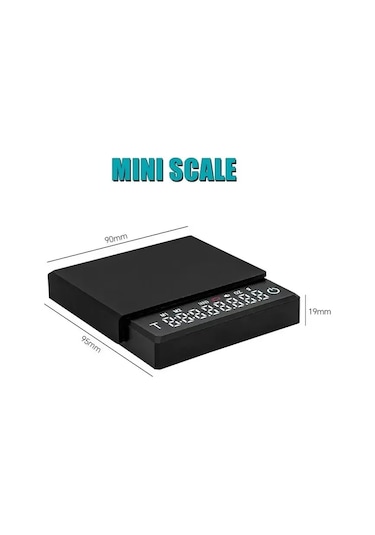 Kişisel Elektronik Tartı Kahve İçin Ev İtalyan Kahve Terazisi Siyah