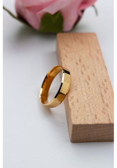 Latif Kuyumculuk 22 Ayar Altın Düz Köşeli Alyans Nişan Yüzüğü Lkyzk1527