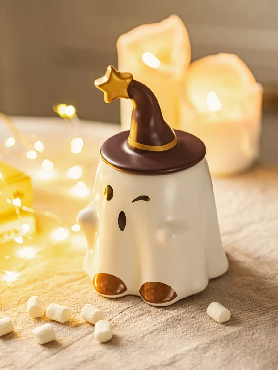 Roomi Çay Ve Kahve İçin Seramik Kâse "hayalet" Figürlü. 191706965 Beyaz