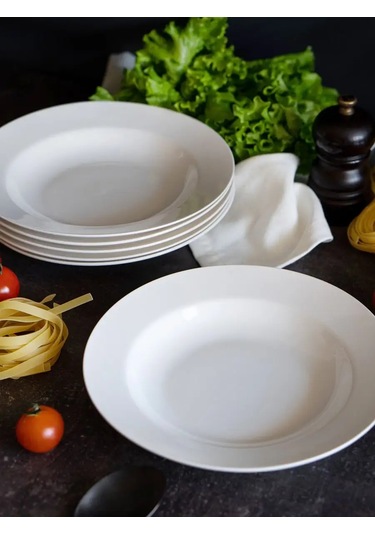 Korall 6 Adet Derin Çorba Tabağı Beyaz 20,5cm City 153587897 Beyaz