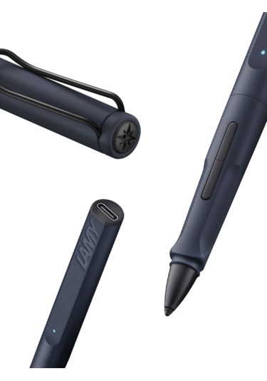 Lamy Safari Note+ Tablet Kalemi Çelik - Mavi- Siyah