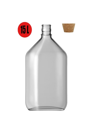 15 Litre Cam Damacana Mantar Kapaklı