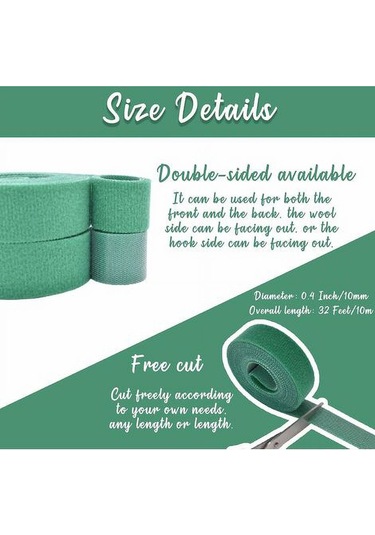 Reedark 2 Adet Bahçe Bitki Sabitleyici, 10mmx10m Nilon Bant, Yeniden Kullanılabilir, Çift Taraflı, Hava Dayanıklı, Dal Ve Sarmaşık Taşınımı İçin