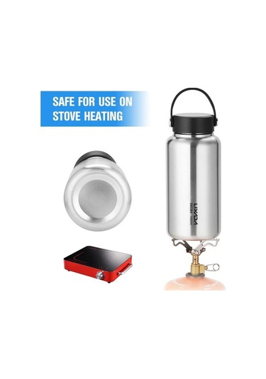 Novahub Paslanmaz Çelik Spor Su Şişesi - 1050 Ml, Geniş Ağız, Renkli Tasarım Çok Renkli