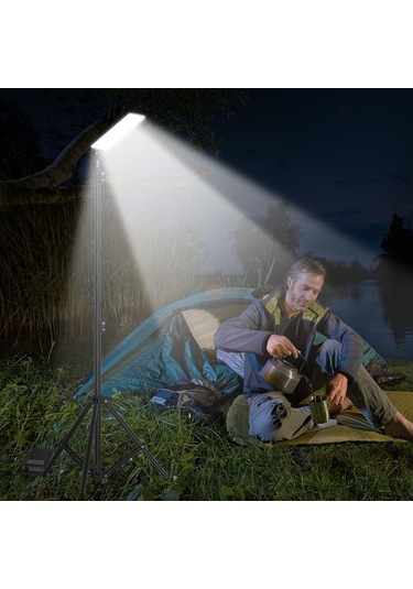 Açık Taşınabilir Lamba Ayarlanabilir Yükseklik Kamp Gümüş Gümüş