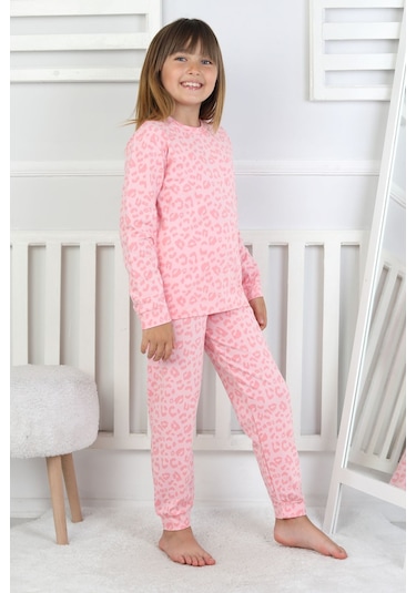 Minik Uyku Avcısı - Vahşi Rahatlık Serisi Leopar Desenli Kız Çocuk Pijama Takımı Pembe Minik Uyku Avcısı - Vahşi Rahatlık Serisi Leopar Desenli Kız Çocuk Pijama Takımı Pembe