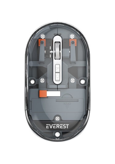 Everest Sm-bt29 Glassy Usb Gri Transparan 2in1 Bluetooth Ve 2.4ghz Kablosuz Mouse Sm-bt29