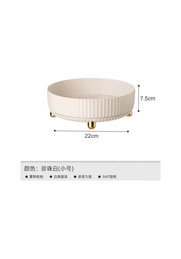 Kangvka Döner Organizer: Çeşitli Kullanimlı Güzellik Malzemeleri, Baharat, Kozmetik Derici Tepsisi Beyaz