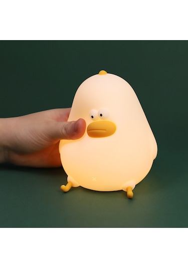 Suofeng Yumuşak Silikon Akıllı Uyku Lambası - 2600k Sıcak Beyaz Işık, 3w, 1200mah Pil, Yatak Odası Besleme Gece Lambası Beyaz