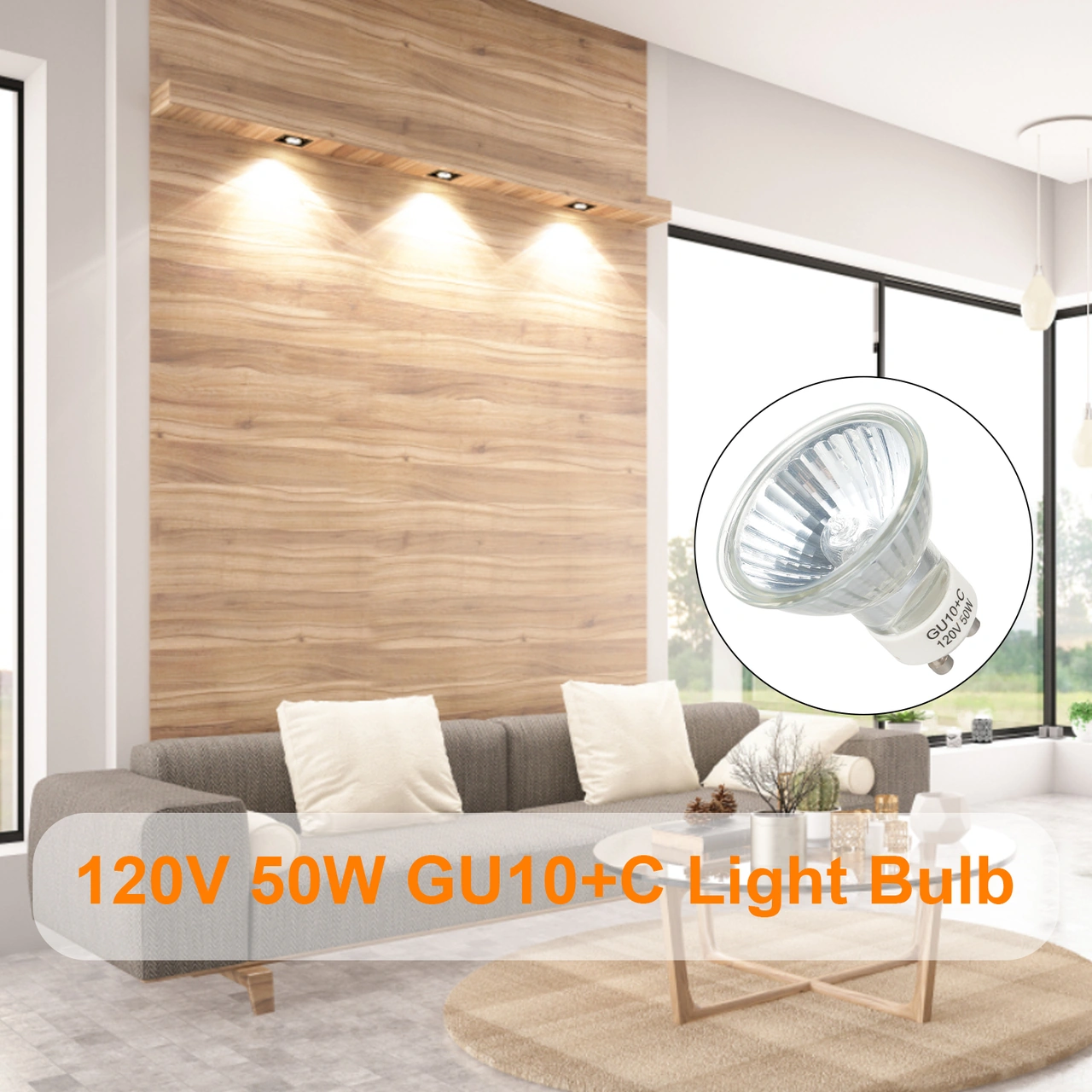 Geeksen 1 Adet 120v 50w Gu10 Tabanlı Dimmable Ampul Şeffaf
