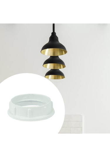 Homyl Işık Soket Gölge Halka Hafif Kolay Kurulum Yedek Beyaz