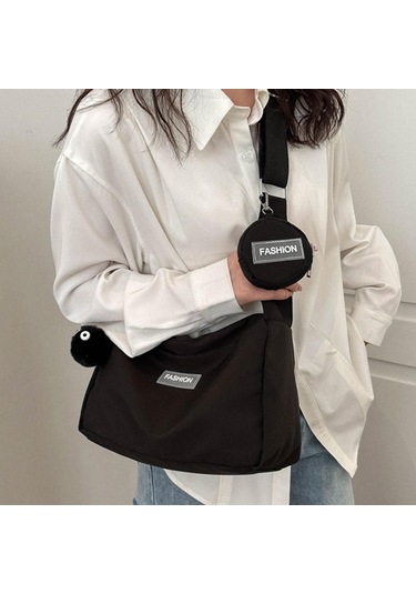 Suntek Kadın Omuzdan Askili Çanta Crossbody Çanta Siyah