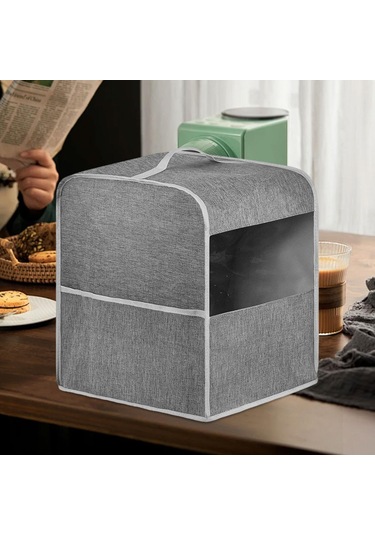 Suntek Kahve Makinesi Toz Kapağı Polyester Yıkanabilir Gri