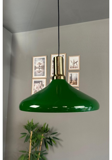 Champion Yeşil Eskitme Fener Başlık Tekli Avize Sarkıt Salon Mutfak Butik Aydınlatma Avizeler Yeşil