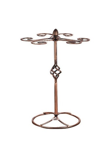 Venturemart Bronz Metal Ev Şarap Cam Seti İle 6 Kristal Kök Şarap Bardakları Şarap Sürahi Baş Aşağı Kapat