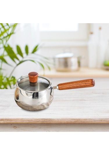 Homyl Paslanmaz Çelik Süt Tencereleri Kolay Temizlenen Kapaklı