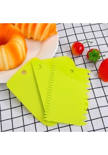 Buffer Pasta Hamur Şekillendirici Spatula Kesici Kazıyıcı Dekoratör Set Diğer