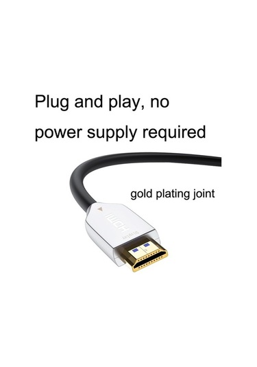 Novahub 2.0 Sürümü Hdmı Fiber Optik Hat 4k Ultra Yüksek Net Çizgi Monitör Bağlantı Kablosu, Uzunluk: 10m Beyaz, Güçlü Optik Performans