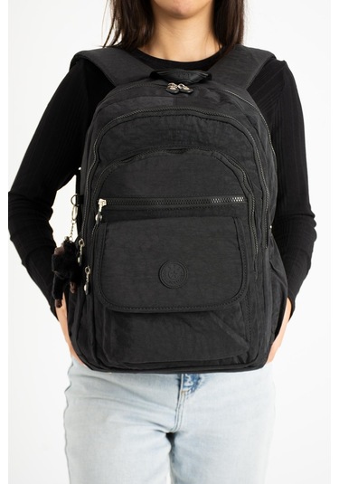 Ultra Hafif Çok Cepli Su Geçirmez Sırt Çantası Unisex Siyah Model:571-2a - Siyah