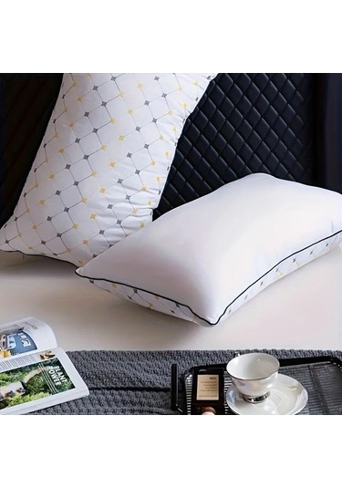 Trendooze Leke Temizleyici Beyaz Soğutucu Yastık 2li Set Nefes Alabilir Yatak Dekoru Beyaz Beyaz