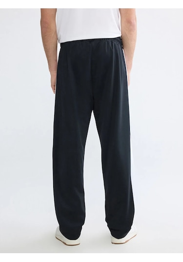 Lc Waikiki Siyah Loose Fit Şeritli Erkek Eşofman Altı