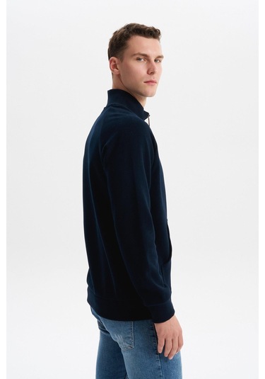 Arma Erkek Regular Fit Basic Reglan Kollu Selanik Kazak Karbon Fırçalı, Dik Yaka, Tam Fermuar, Cepli, Pamuk Polyester K30324698202 Lacivert