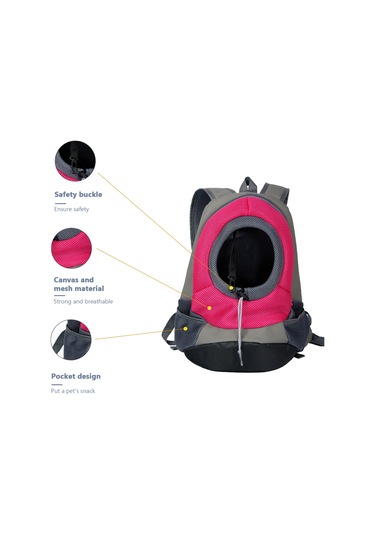 Samdoo Küçük Evcil Hayvanlar İçin Dışarı Taşıma Sırt Çantası, Kafa Dışarı, 2 Kg'a Kadar, Pembe-s Boyutu