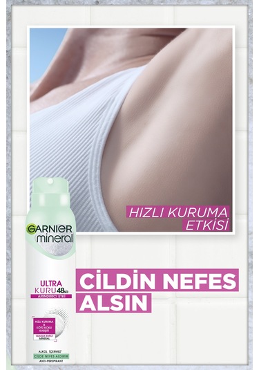 Garnier Mineral Ultra Kuru Antiperspirant Kadın Deodorant 150 ML