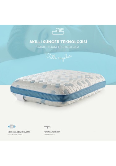 Pafu Visco Soğuk Kumaşlı Cooler Klasik Ortopedik Yüksek Yastık