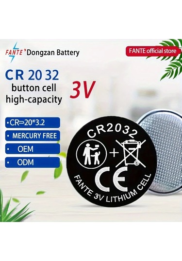 Globalbloom Cr2032 20li Pil 210mah 3v Anahtar Kumanda Saat Cihazlar İçin