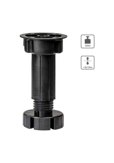 Centr Mebel'noj Furnitury Ayarlanabilir Plastik Mobilya Ayağı 8 Adet 230870547 Siyah