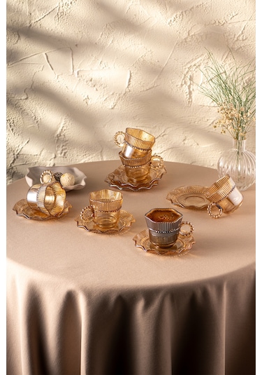 Emsan Hatrı Var Amber 80 Ml 6'lı Kahve Fincanı Takımı Amber