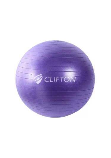 Clifton 65 CM Mor Dura-Strong Deluxe Pilates Topu+ Pompa