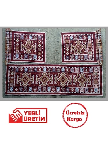 Oto Koltuk Kilim Seti - Çift Yön Ön Ve Arka Koltuk 3 Parça Takım
