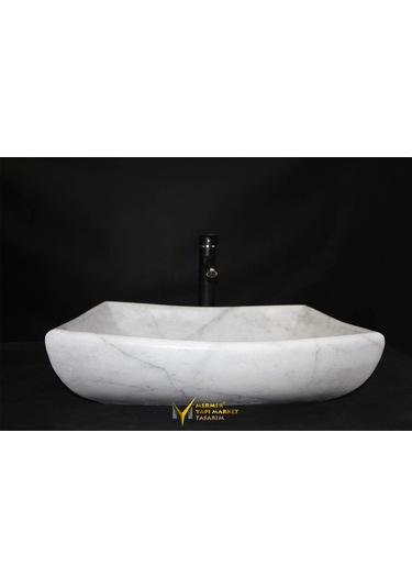 Muğla Kristal Beyaz Köşeli Dizayn Lavabo