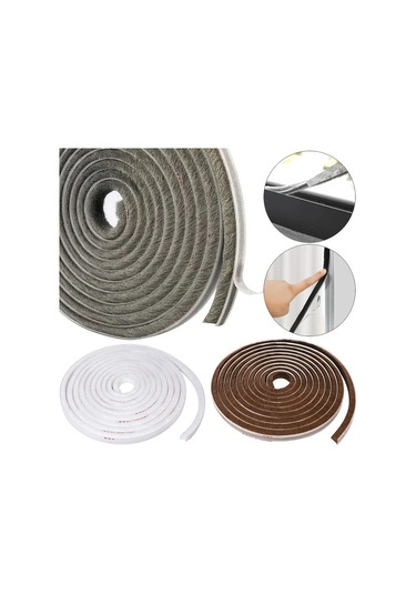 Chuangyinshop Beyaz 7x8mm Ses Yalıtım Kapı Pencere Kendinden Yapışkanlı Conta Şeridi Beyaz