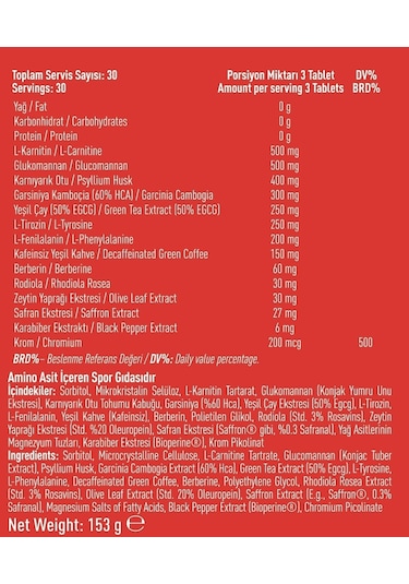 Vitafy - Lipozyn 90 Tablets Aromasız