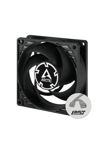 Arctic P8 Pwm Pst 80Mm Siyah Kanat Siyah Çerçeve Kasa Fan