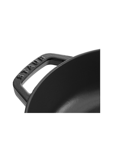Staub Chistera Yağmur Efektli Döküm Tencere Siyah 28 Cm