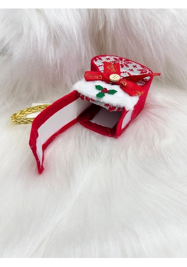 Yılbaşı Ağaç Süsü Süslü Süpriz Kutusu Çorap Modeli 15x10 Cm