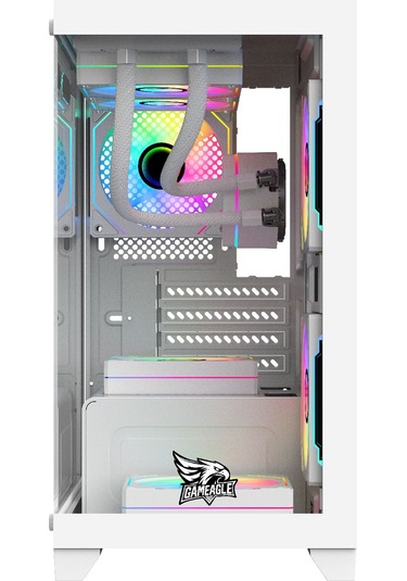 Gameagle Tornado Bilgisayar Kasası 750W + 80 POWER 240 MM  SIVI SOĞUTMA (BEYAZ)