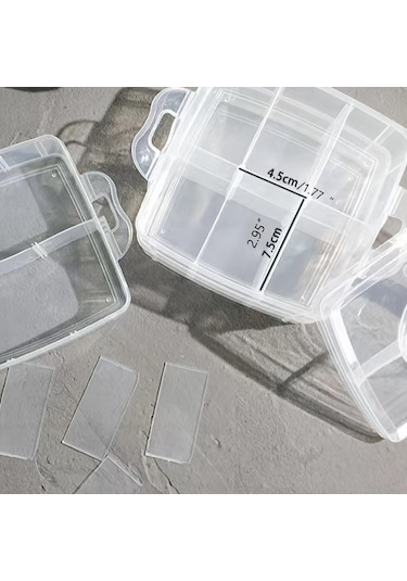 Pembe Şeffaf Ayarlanabilir İstiflenebilir Bölme Yuvası Plastik Saklama Kutusu, Oyunca Takı Aksesuarını Saklamak İçin Kutu 57086888